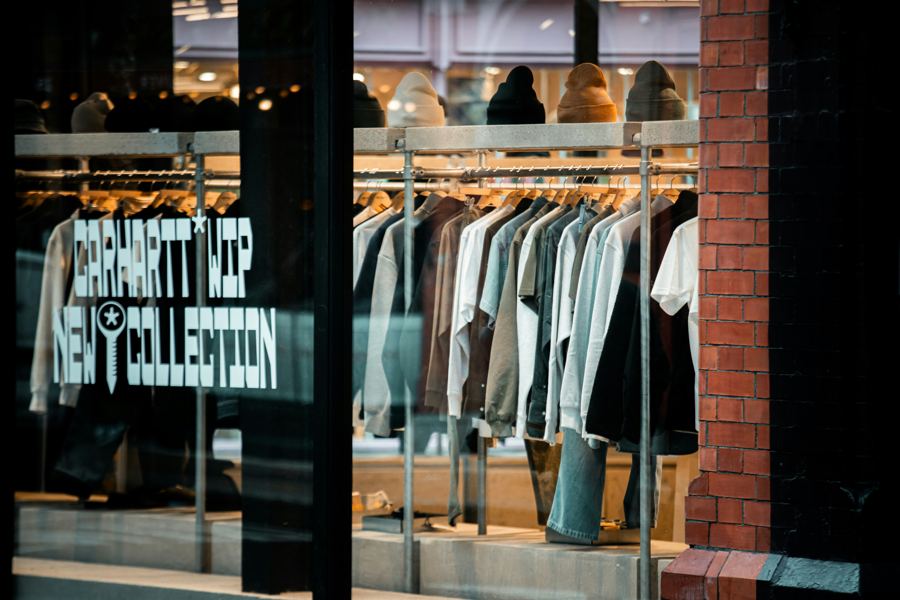 Streetwear brand clothing rack